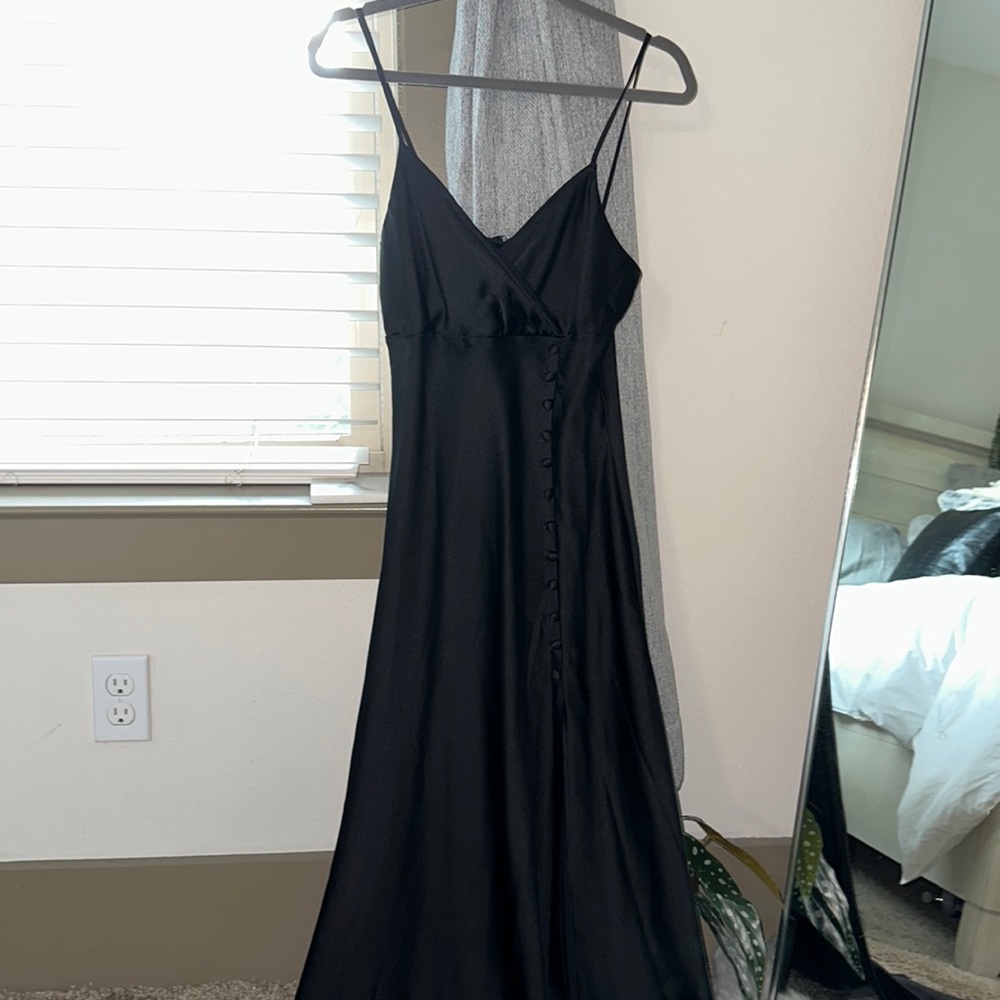 Zara long satin dress